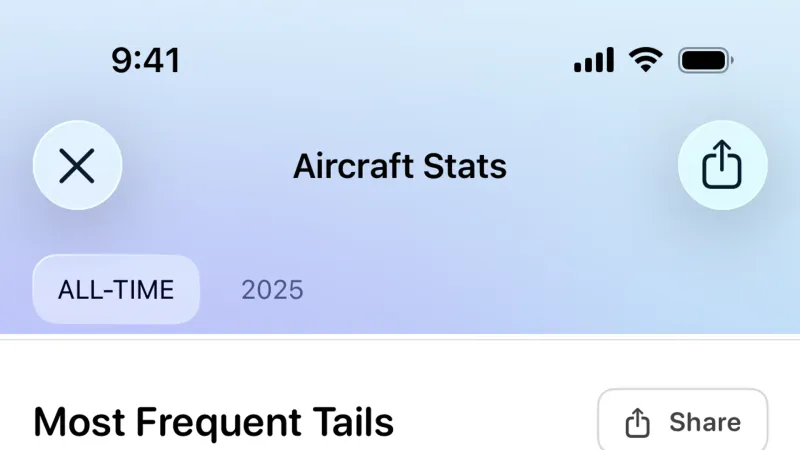 Charts — Flighty, Travel UI