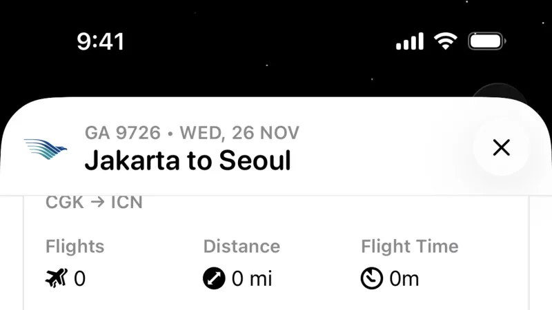 Action Option — Flighty, Travel UI