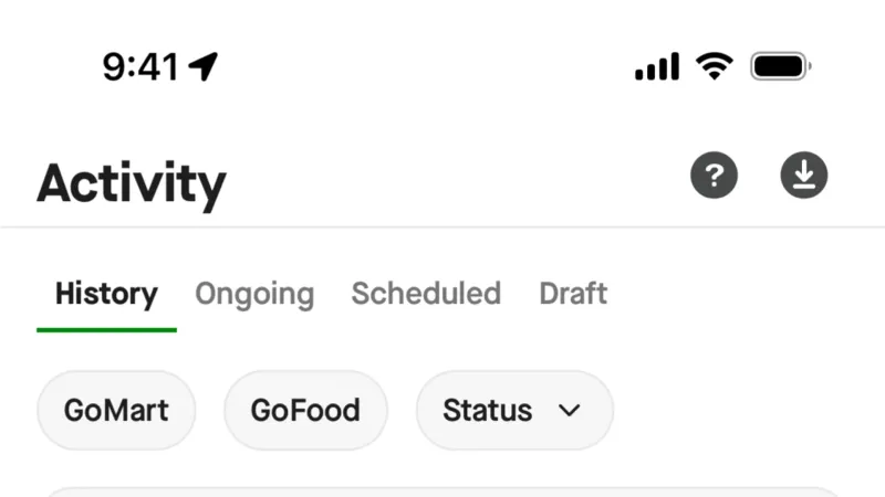 Stacked List — Gojek, SaaS UI