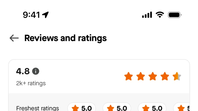 Reviews & Ratings — Gojek, SaaS UI