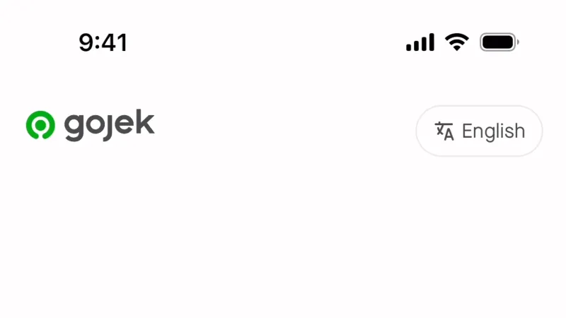 Welcome & Get Started — Gojek, SaaS UI