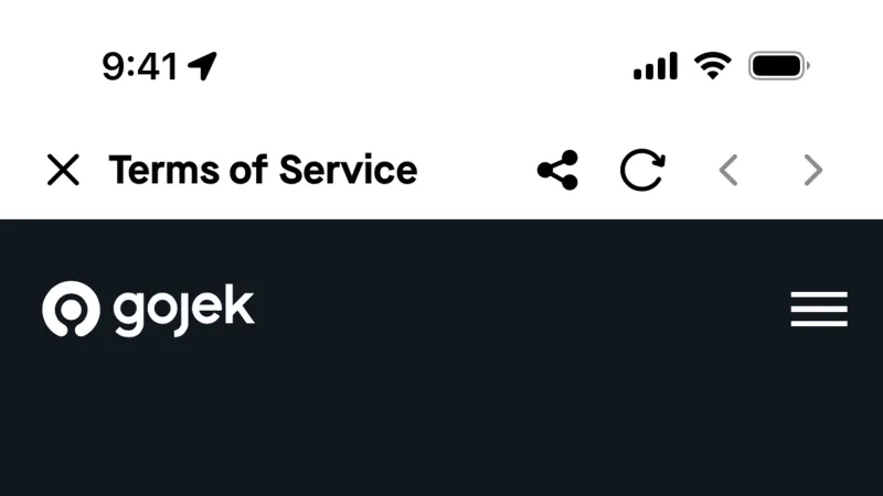 Terms & Conditions — Gojek, SaaS UI