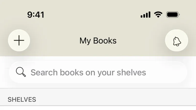 Search Bar — Goodreads, Social UI
