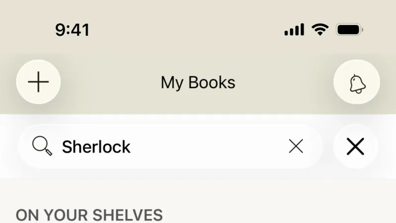 Search Bar — Goodreads, Social UI