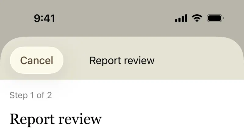Flag & Report — Goodreads, Social UI