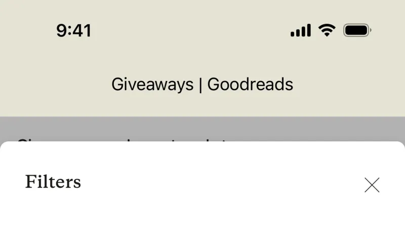 Radio Button — Goodreads, Social UI