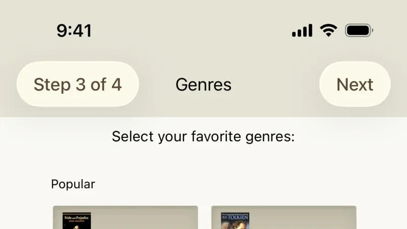 Account Setup — Goodreads, Social UI