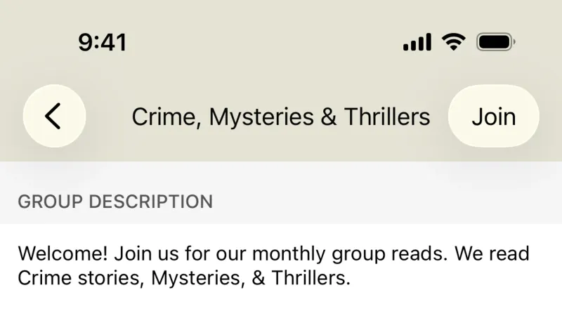User / Group Profile — Goodreads, Social UI