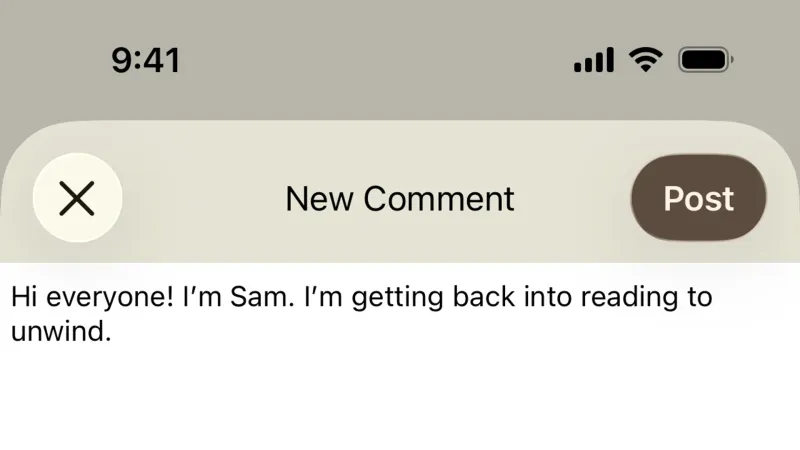 Comments — Goodreads, Social UI