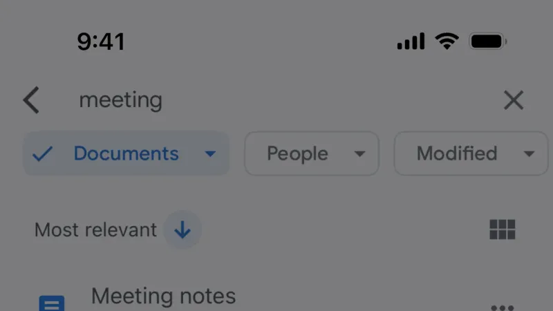 Filter & Sort — Google Drive, Productivity UI