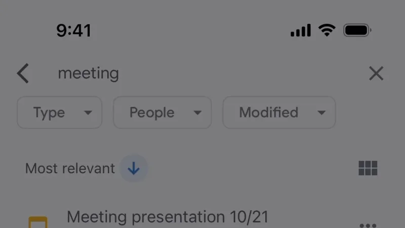 Filter & Sort — Google Drive, Productivity UI