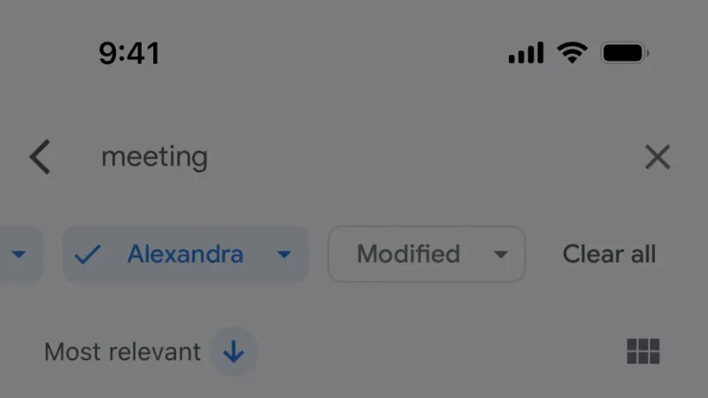 Filter & Sort — Google Drive, Productivity UI