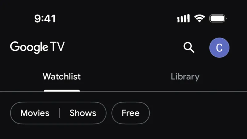 Bookmarks & Collections — Google TV, Entertainment UI