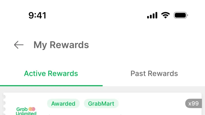 Card — Grab, SaaS UI