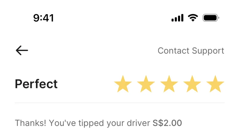 Reviews & Ratings — Grab, SaaS UI
