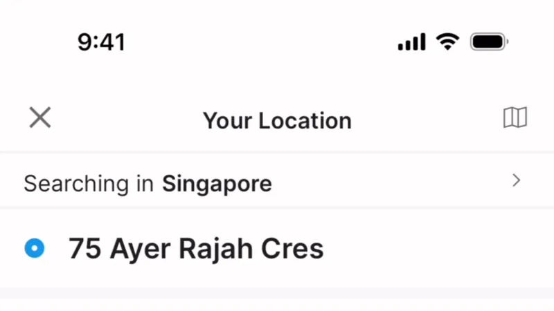 Location & Address — Grab, SaaS UI