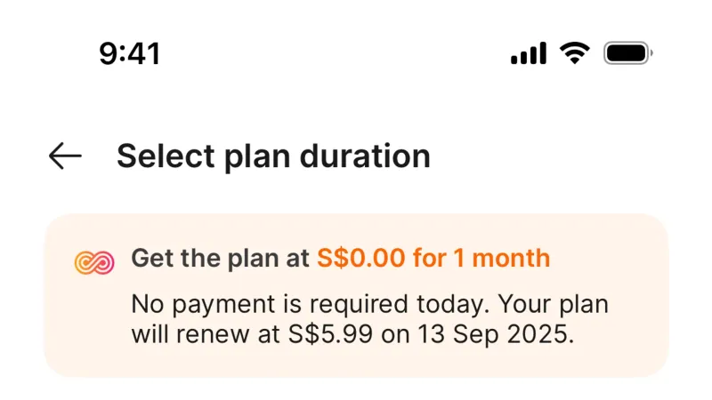 Subscription & Paywall — Grab, SaaS UI