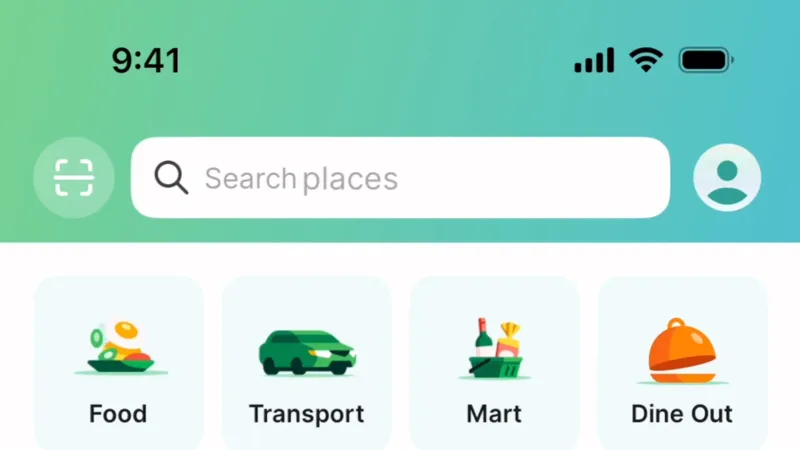 Top Navigation Bar — Grab, SaaS UI