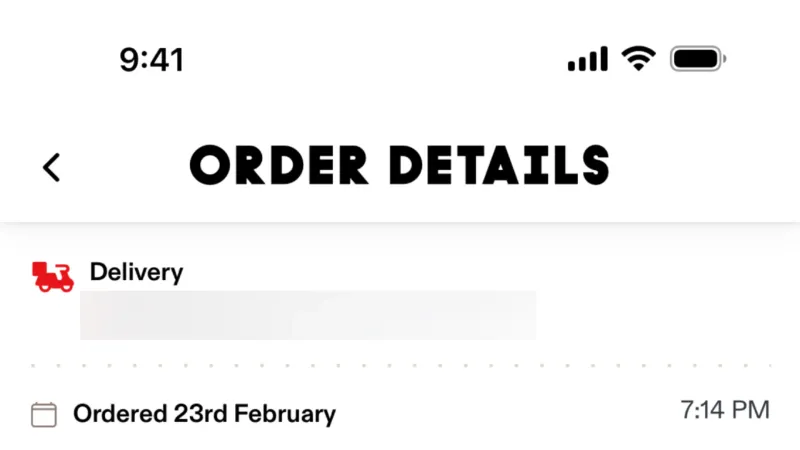 Order Detail — Grill'd, Food & Drink UI