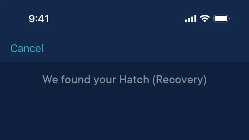 Error — Hatch Sleep, Health UI