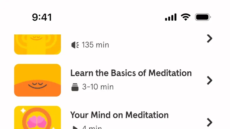 Headspace — Health, интерфейс, скриншот 11/138