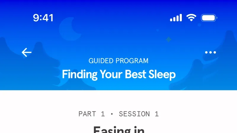 Top Navigation Bar — Headspace, Health UI
