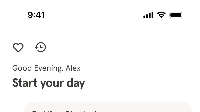 Top Navigation Bar — Headspace, Health UI