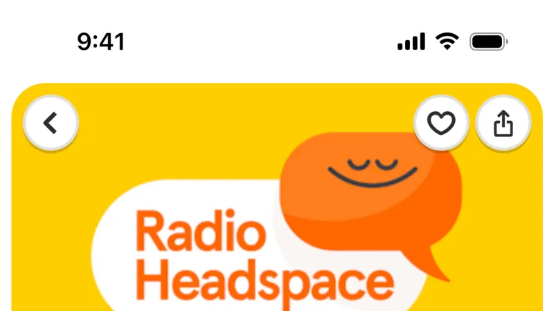 Top Navigation Bar — Headspace, Health UI