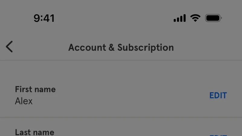 Delete & Deactivate Account — Headspace, Health UI
