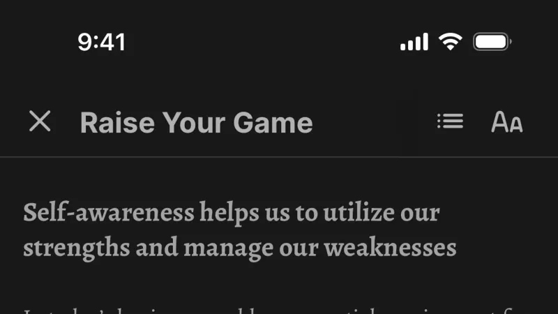 Dark Mode — Headway, Education UI