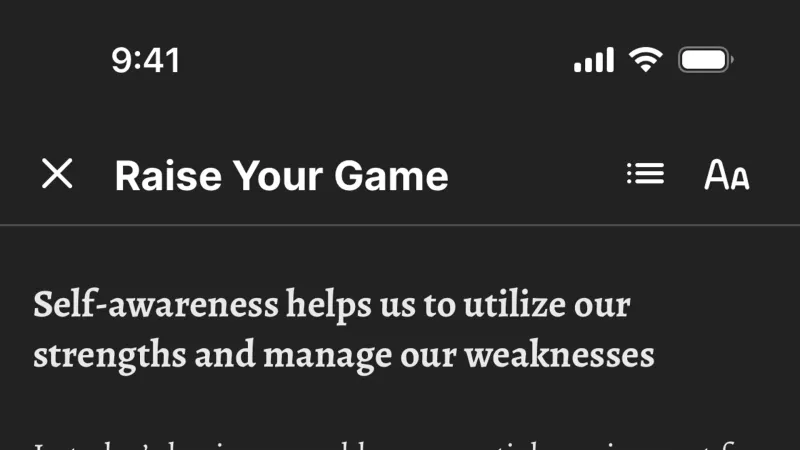 Dark Mode — Headway, Education UI