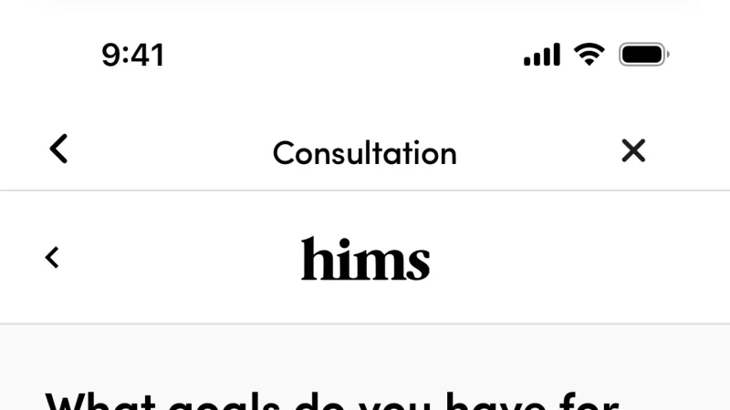 Quiz — Hims, Health UI