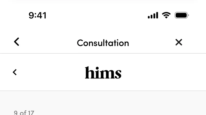 Quiz — Hims, Health UI