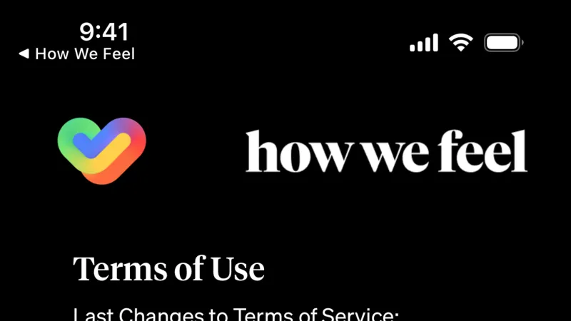 Terms & Conditions — How We Feel, Health UI