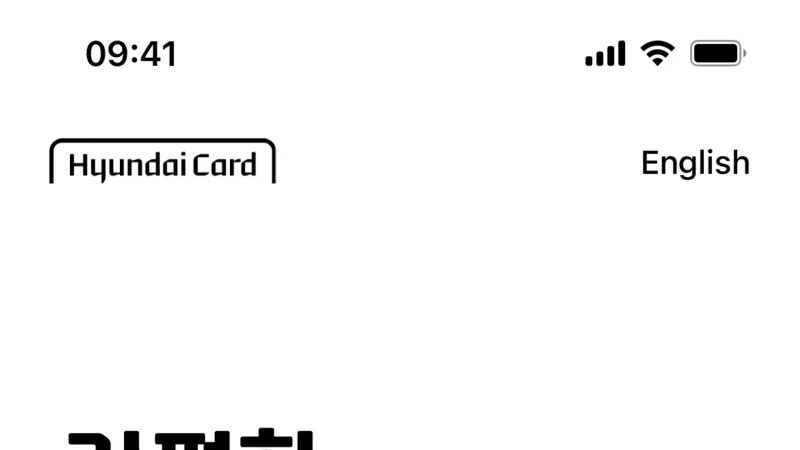 Welcome & Get Started — Hyundai Card, Fintech UI