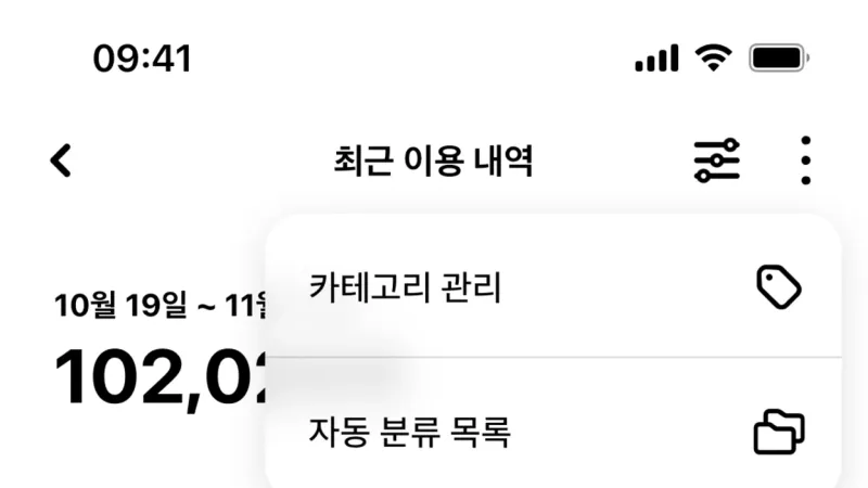 Dropdown Menu — Hyundai Card, Fintech UI