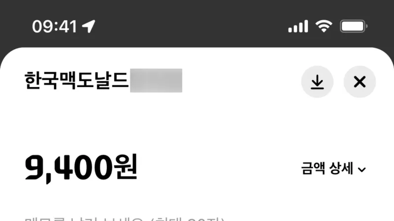 Order Detail — Hyundai Card, Fintech UI