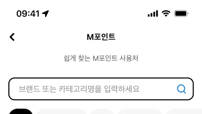 Search Bar — Hyundai Card, Fintech UI