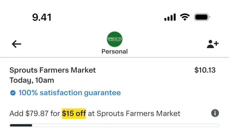 Goal & Task — Instacart, E-commerce UI