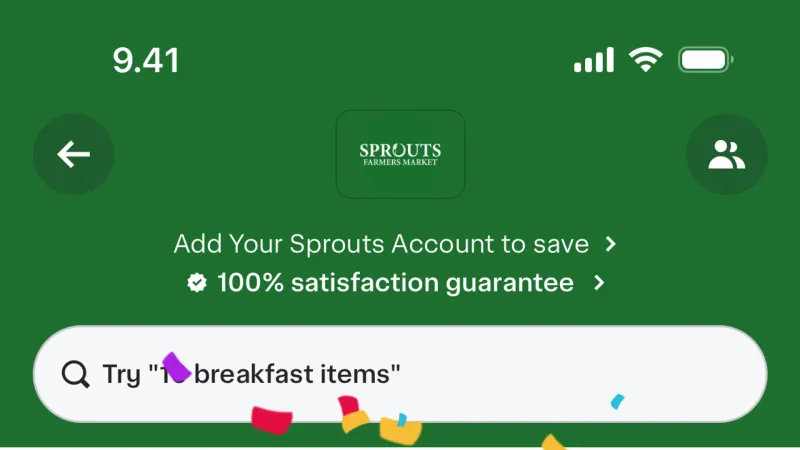 Toast — Instacart, E-commerce UI