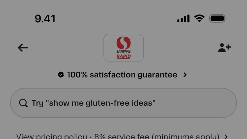 Permission — Instacart, E-commerce UI