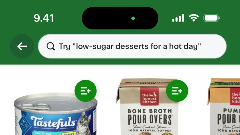 Stepper — Instacart, E-commerce UI