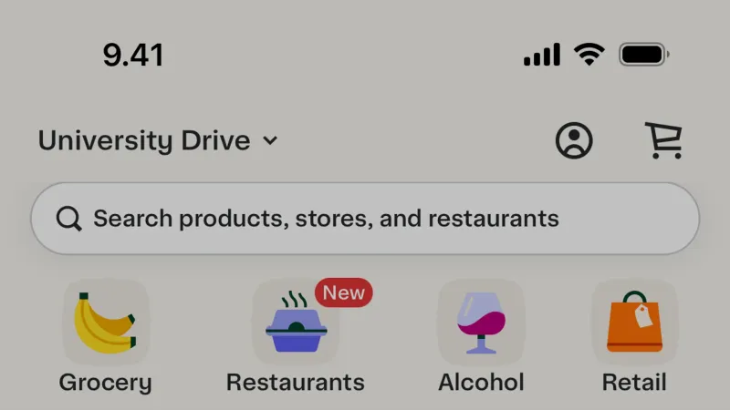 Date & Time — Instacart, E-commerce UI