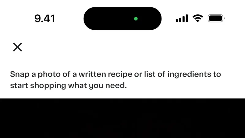 Camera & Scanner — Instacart, E-commerce UI