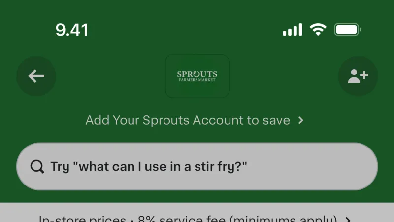 Feature Info — Instacart, E-commerce UI