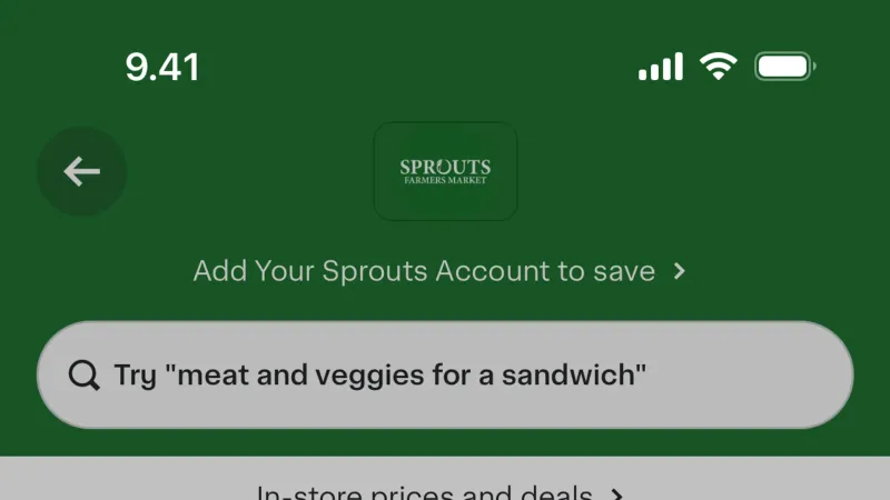 Feature Info — Instacart, E-commerce UI