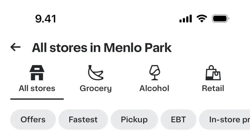 Tab — Instacart, E-commerce UI