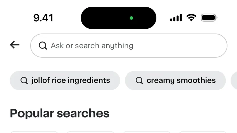 Search Bar — Instacart, E-commerce UI