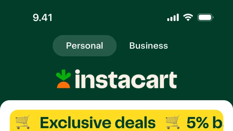 Tab — Instacart, E-commerce UI
