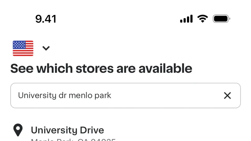 Location & Address — Instacart, E-commerce UI